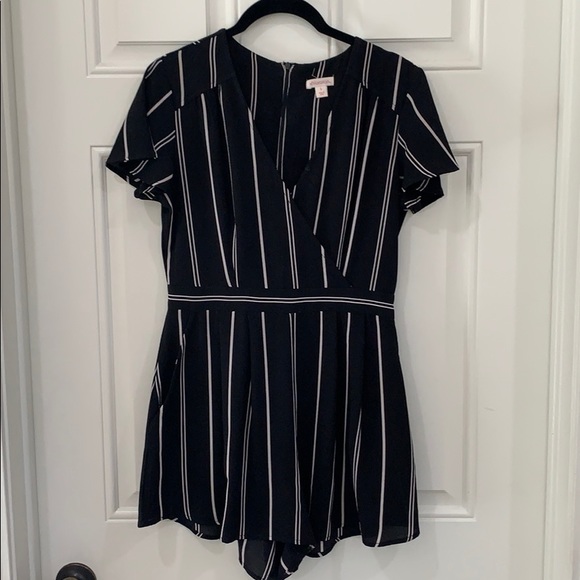 Xhilaration Pants - Xhilaration Striped Romper - S